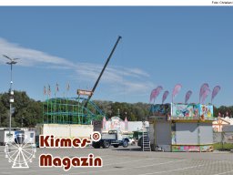 Aufbau des Ingolstädter Herbstvolksfestes 2025
