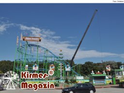 Aufbau des Ingolstädter Herbstvolksfestes 2025