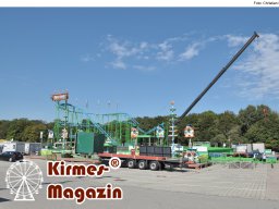 Aufbau des Ingolstädter Herbstvolksfestes 2025